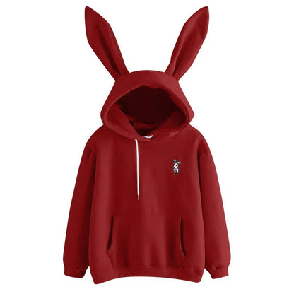 Pera - women's sweatshirt with hood and bunny ears