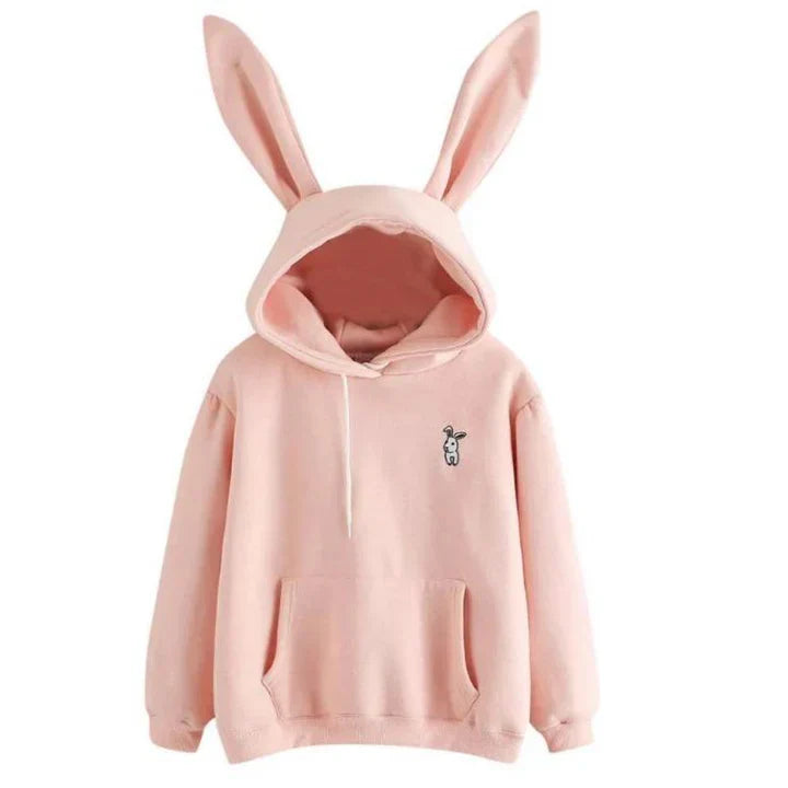 Pera - women's sweatshirt with hood and bunny ears