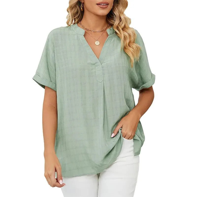 Stylish V-Neck Blouse for Ladies