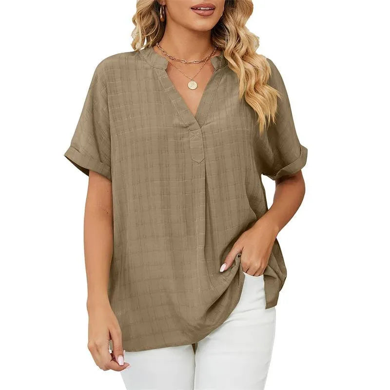 Stylish V-Neck Blouse for Ladies