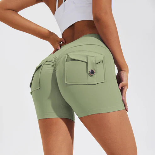 Shorts with a high waist and hip-lifting effect