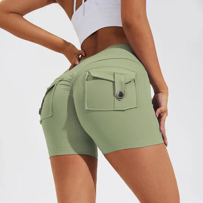 Shorts with a high waist and hip-lifting effect