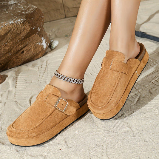 Stable | Retro slip-on loafers with thick sole and buckle detail