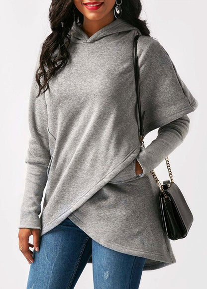 Wilrene Sweatshirt | Asymmetrical Hooded Sweatshirt