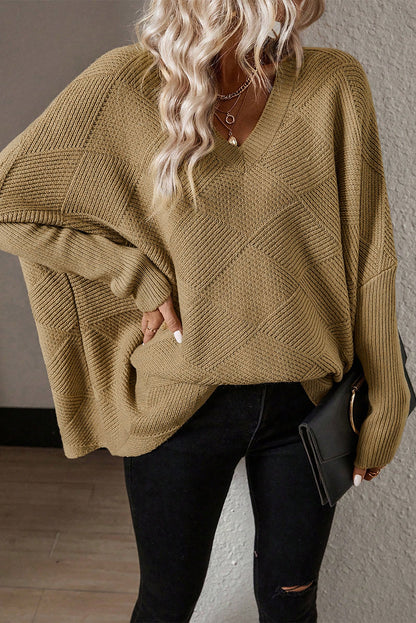 Pinty | Stylish oversized v-neck jumper