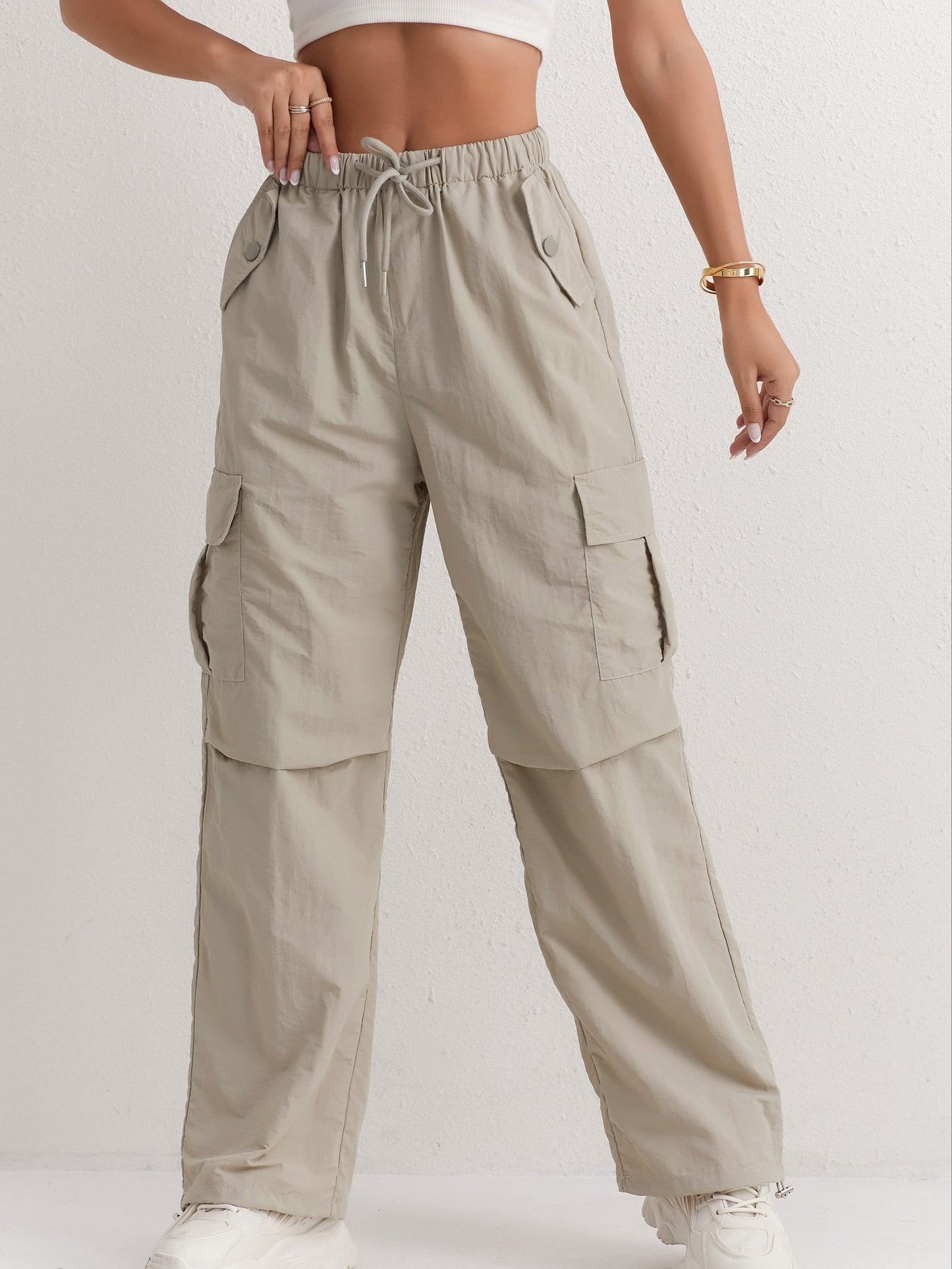 Solène - Stylish and Comfortable Pink Cargo Pants for Women