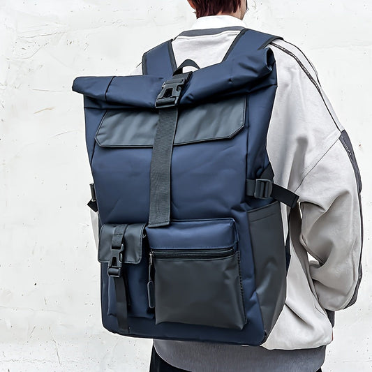 Liam | Trendy Waterproof Travel Bag Laptop Rolltop Backpack