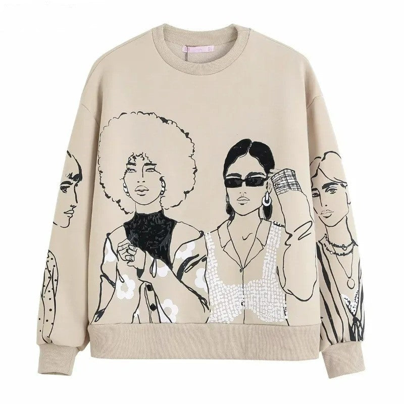 Jess | Sweatshirt Ladies Printed Warm