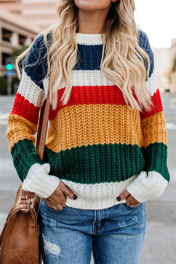 Striped women's sweater