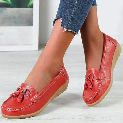 Women's flat shoes leather nurse shoes