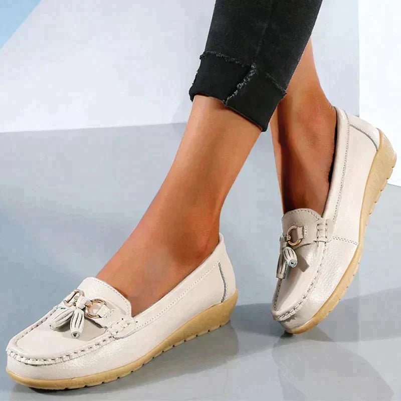 Women's flat shoes leather nurse shoes