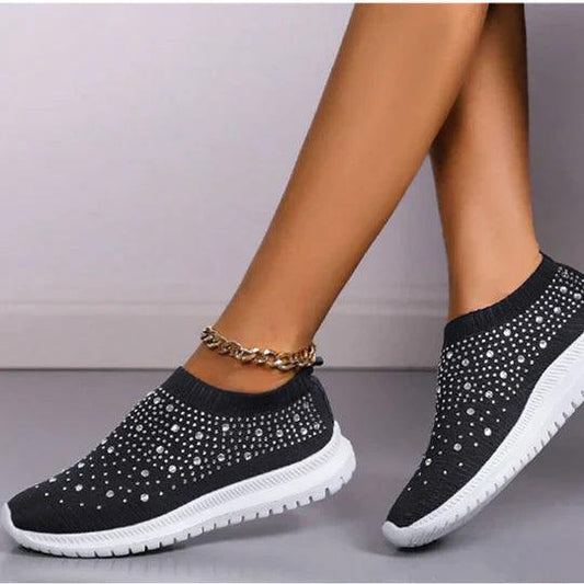 Crystal Slip-on Sneakers | Fashionable Slip-on Shoes