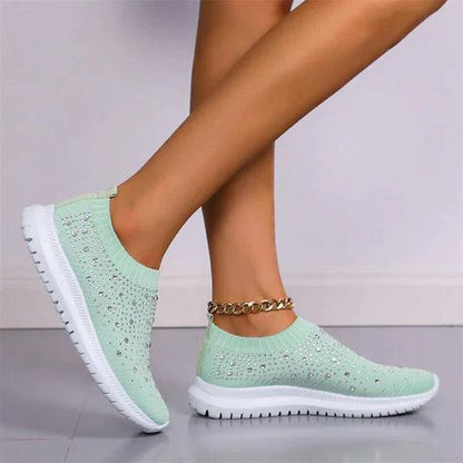 Crystal Slip-on Sneakers | Fashionable Slip-on Shoes