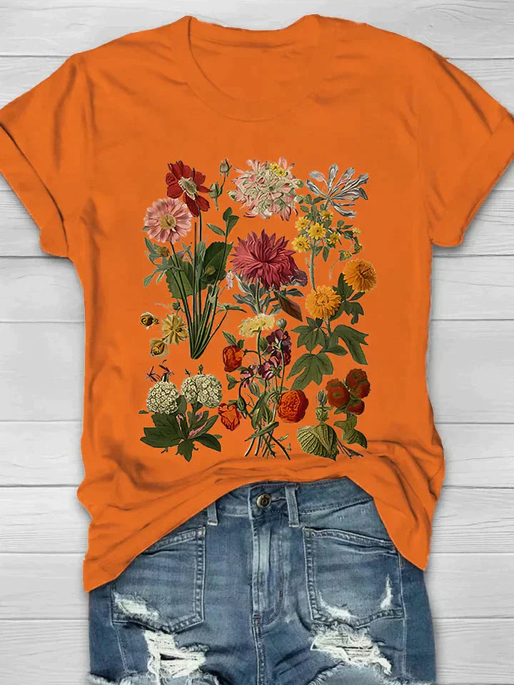 Femke | Vintage t-shirt with floral print