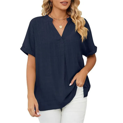 Stylish V-Neck Blouse for Ladies