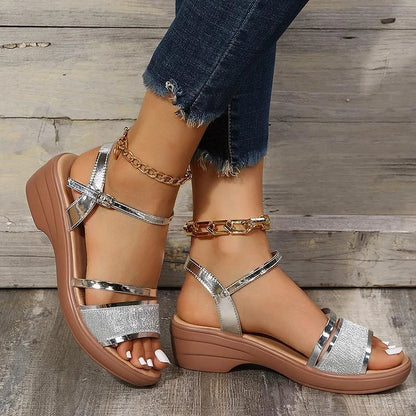 Olivia - 2024 New women's open-toe orthopedic wedge sandals