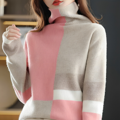 Jess | Casual pullover sweatshirt with turtleneck - ideal for fall/winter