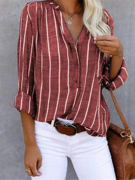 Blouse - Striped - High Quality Materials - Perfect for Spring