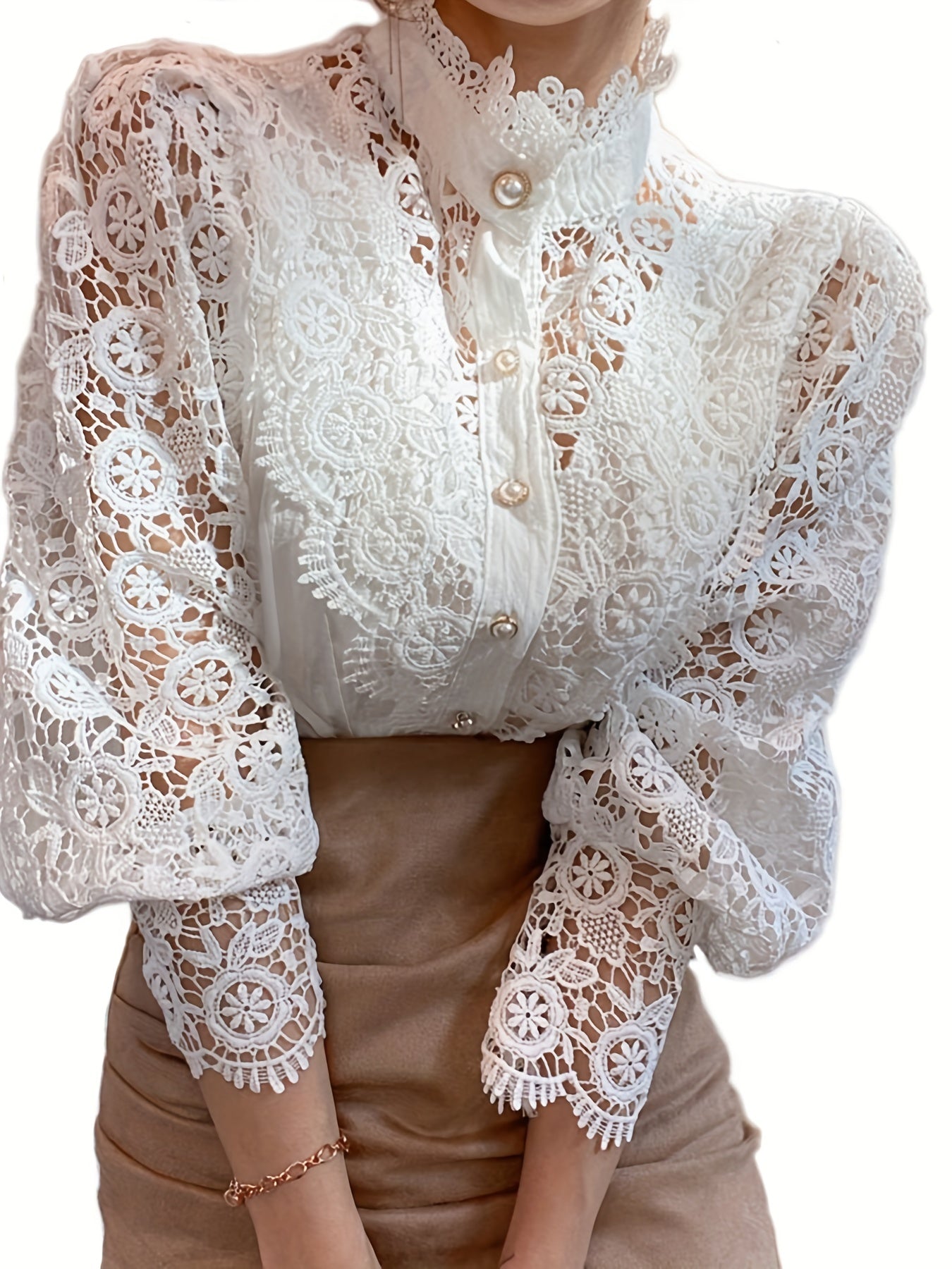 Liesbeth Blouse | Long Sleeve Lace Blouse