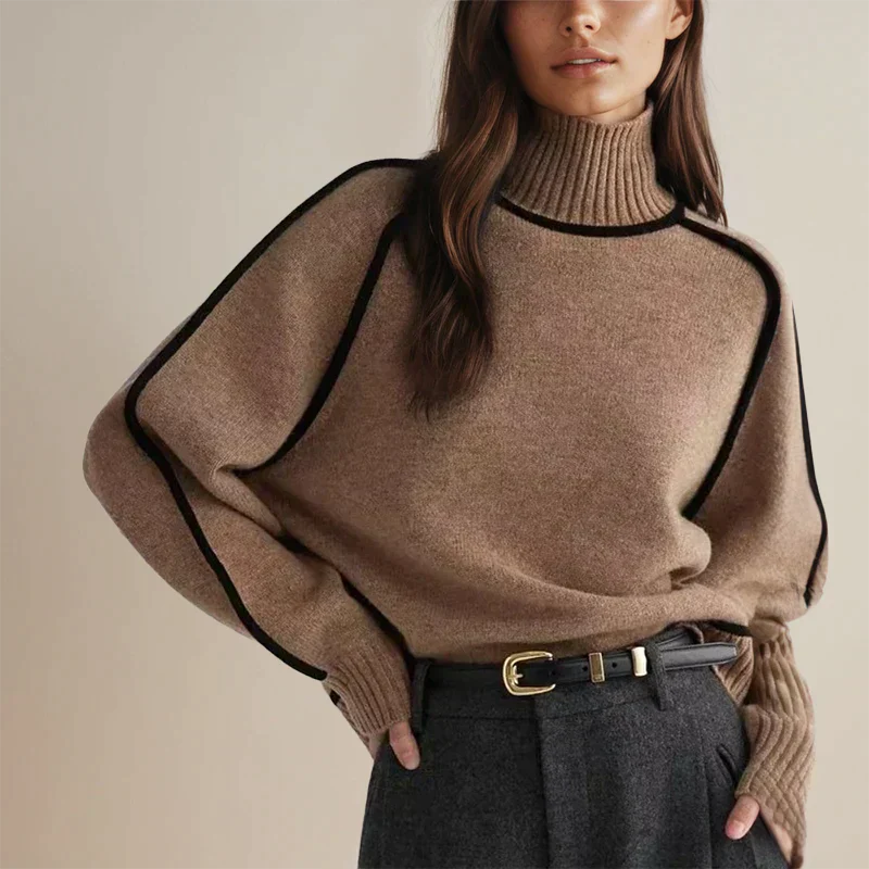 Vendela - Luxurious sweater with voluminous collar and wide cuffs