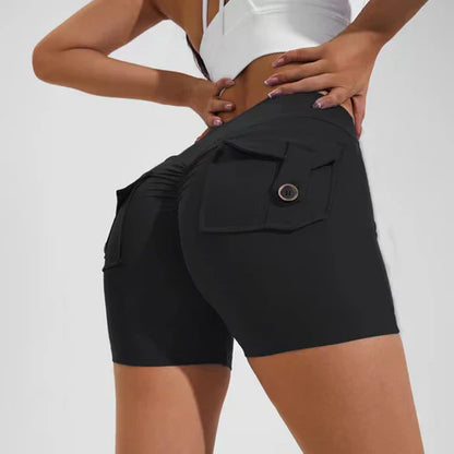 Shorts with a high waist and hip-lifting effect