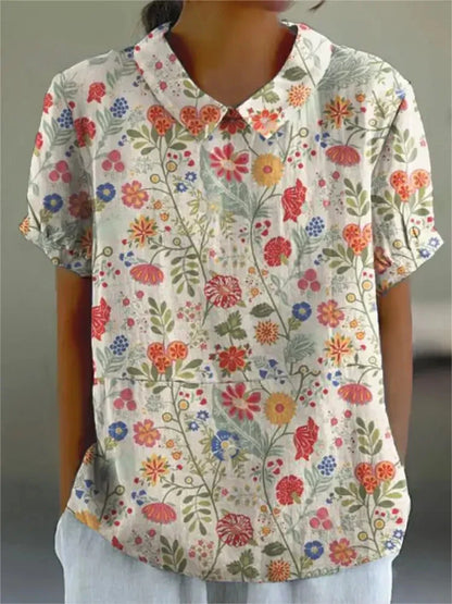 Blouse with floral print for ladies