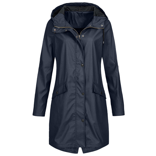 Stylish windproof women's raincoat - Rieka