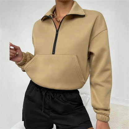 Half-zip sweater for women