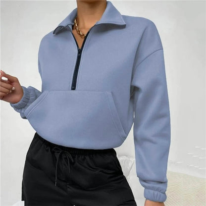 Half-zip sweater for women