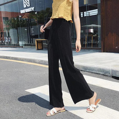 Thérèse - Pleated wide-leg pants for summer