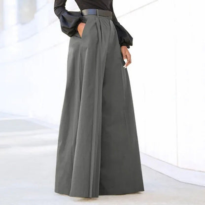 Amélie - Elegant wide-leg pleated pants for women