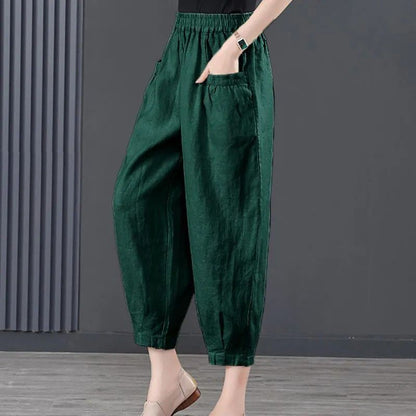 Gabrielle - Women's loose-fitting pants with elastic waistband