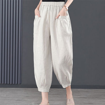 Gabrielle - Women's loose-fitting pants with elastic waistband