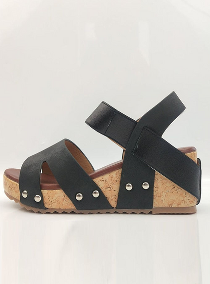 Maria - Open-toe wedge sandals