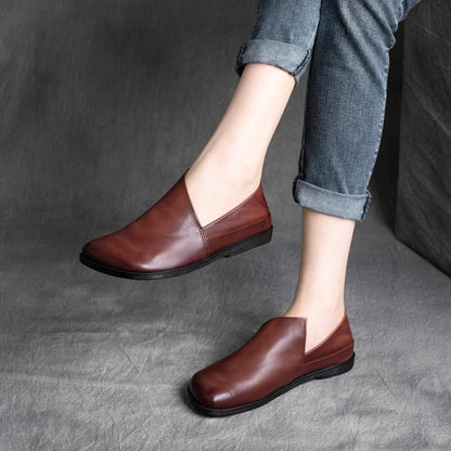 Top layer cowhide leather casual shoes