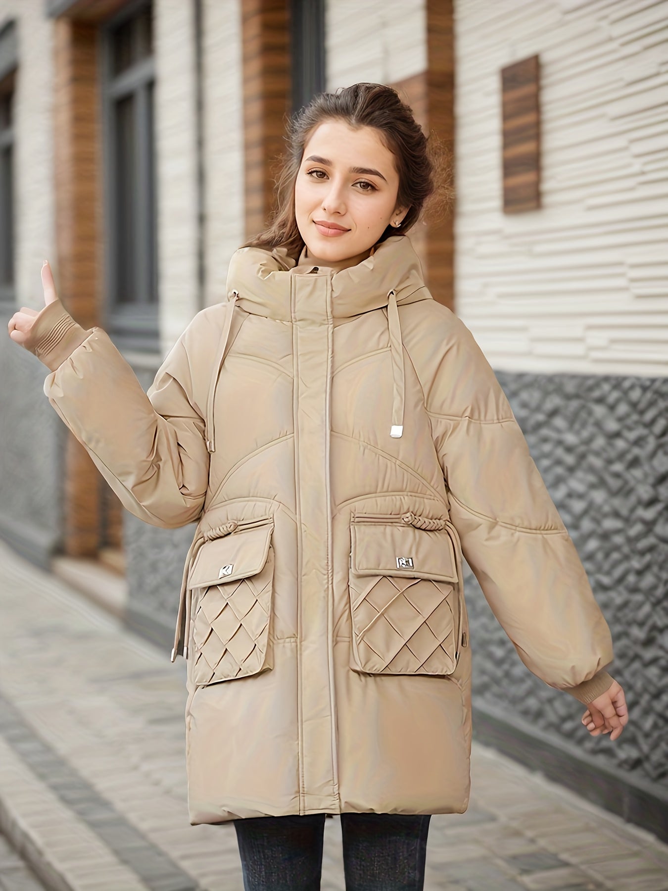 Warm oversized winter jacket with down filling for women | Ideal for autumn/winter