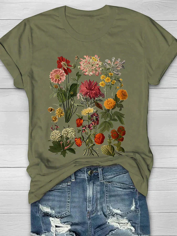 Femke | Vintage t-shirt with floral print