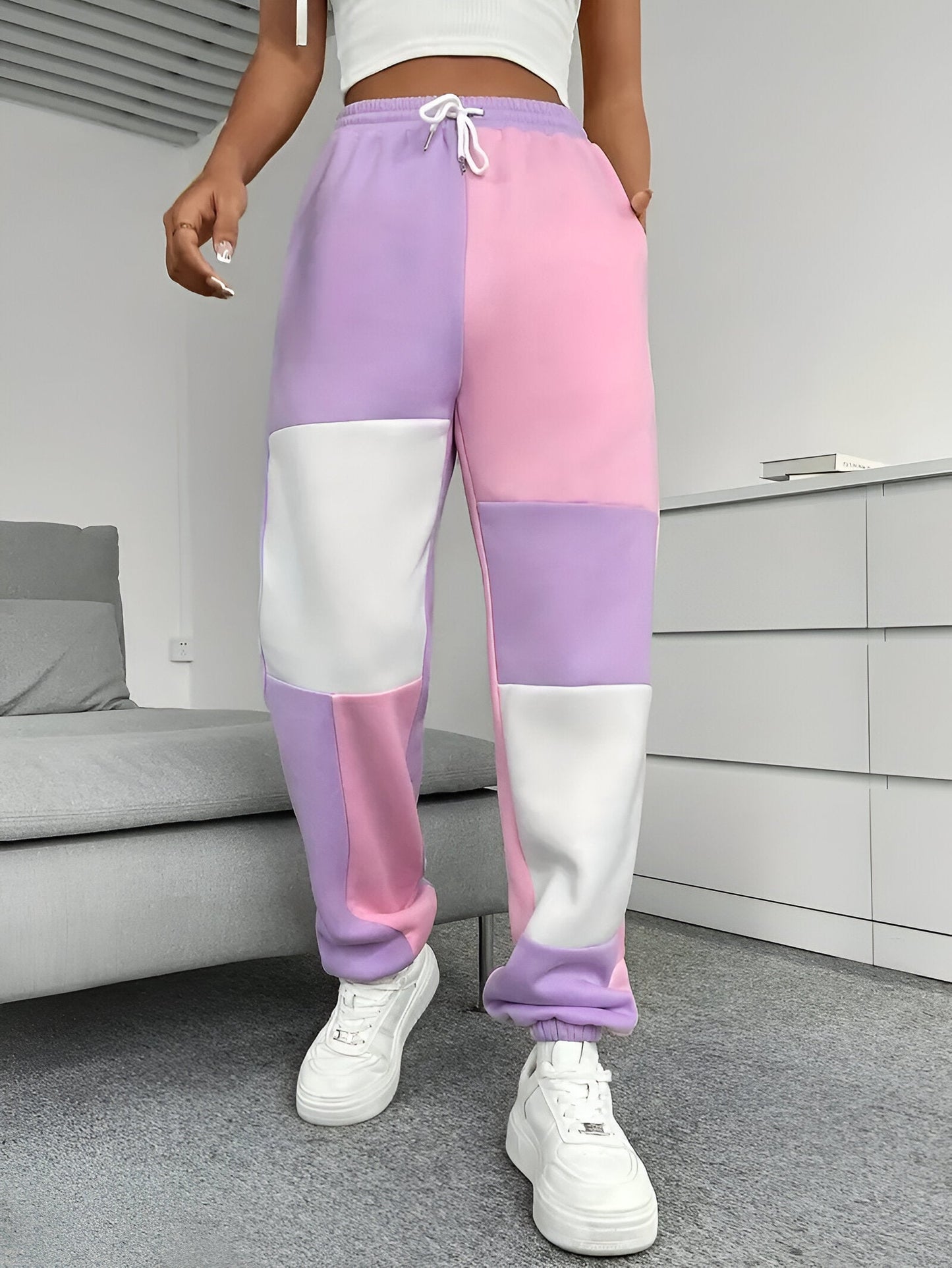 Tereza | Colour-Block loose sweatpants - comfort meets style