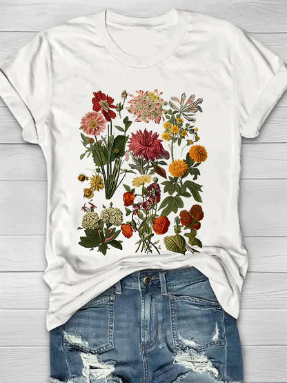 Femke | Vintage t-shirt with floral print