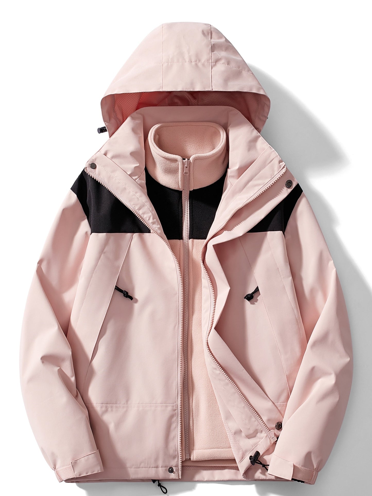 Casual 3-in-1 outdoor winter jacket with hood for women | Ideal for fall/winter