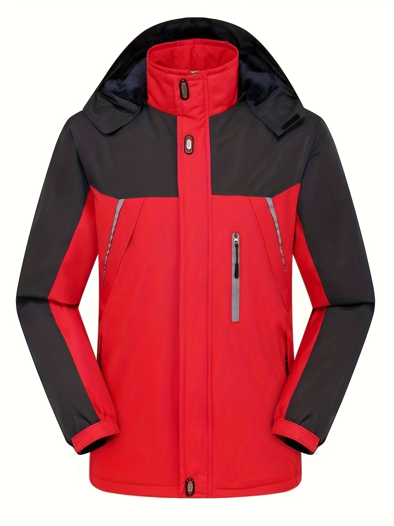 Casual water-repellent fleece-lined winter jacket with hood for men | Ideal for fall/winter