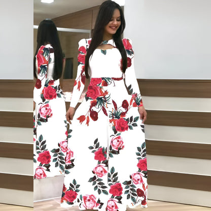 Bronwyn | Elegant floral maxi dress for fall