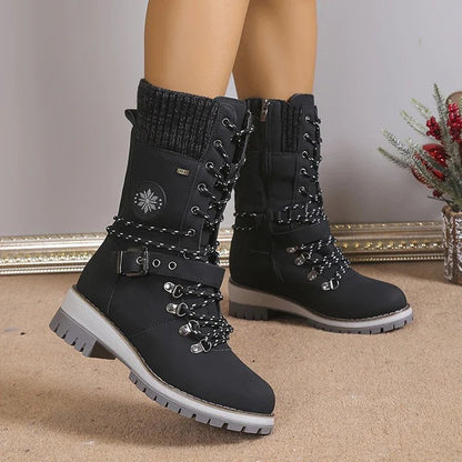 Fashionable high snow boots for women