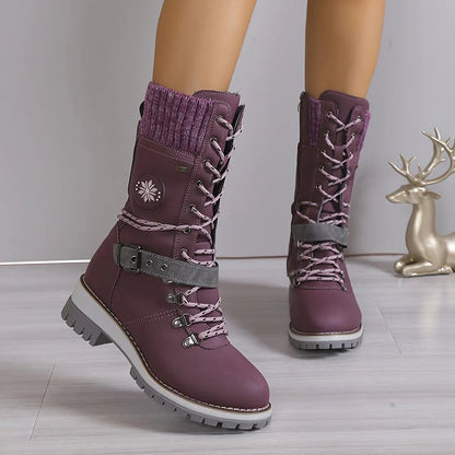 Fashionable high snow boots for women