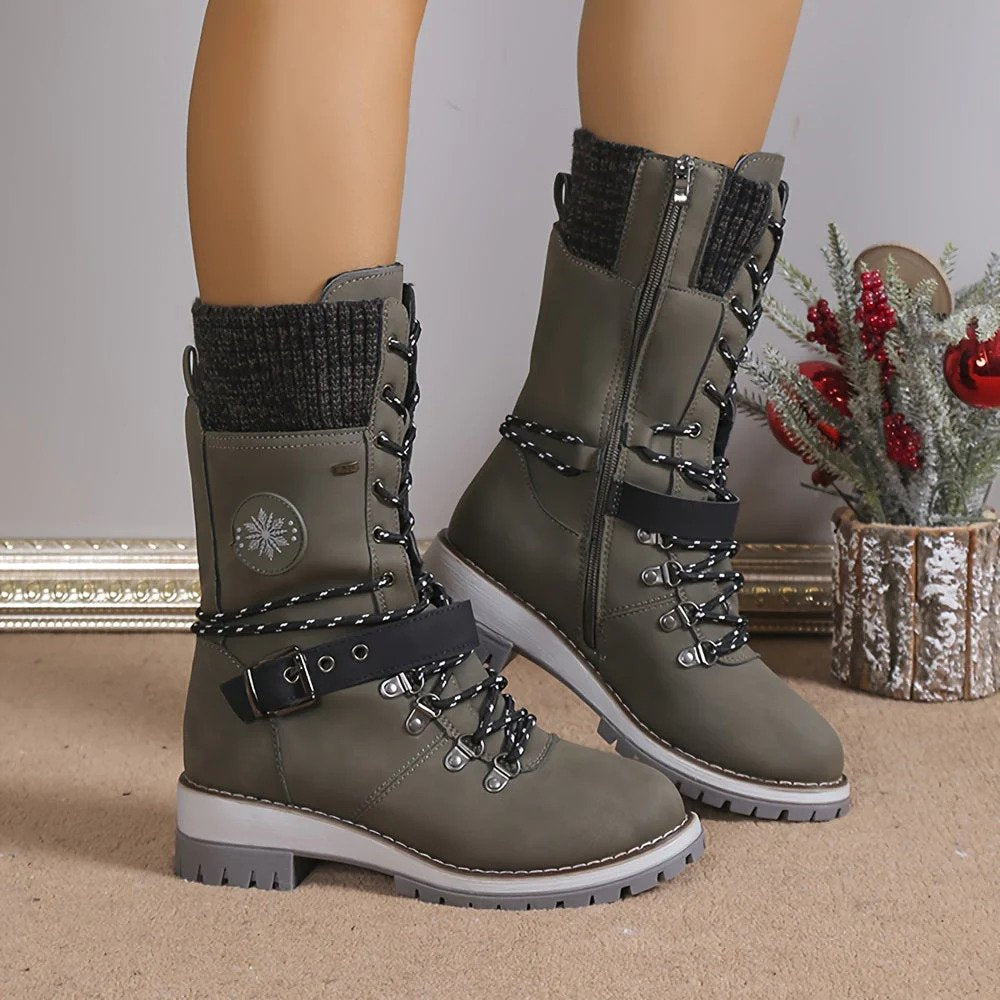 Fashionable high snow boots for women