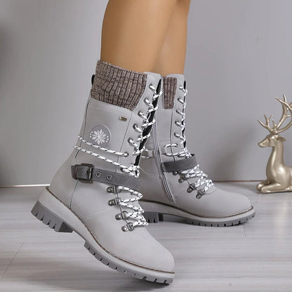 Fashionable high snow boots for women