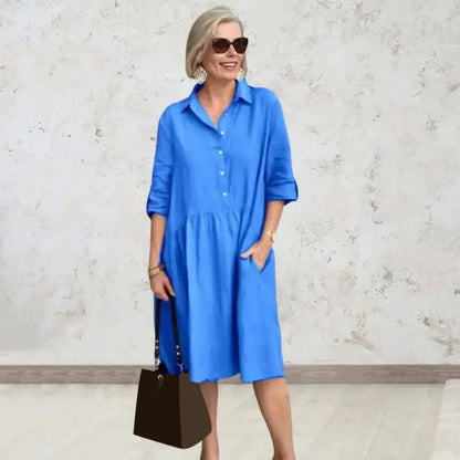 Amelia - Cotton-linen leisure dress