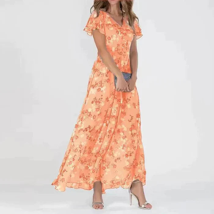 Yara | Long summer dress with floral print