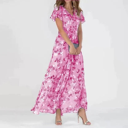 Yara | Long summer dress with floral print