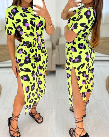 Casual Dress Leopard Print